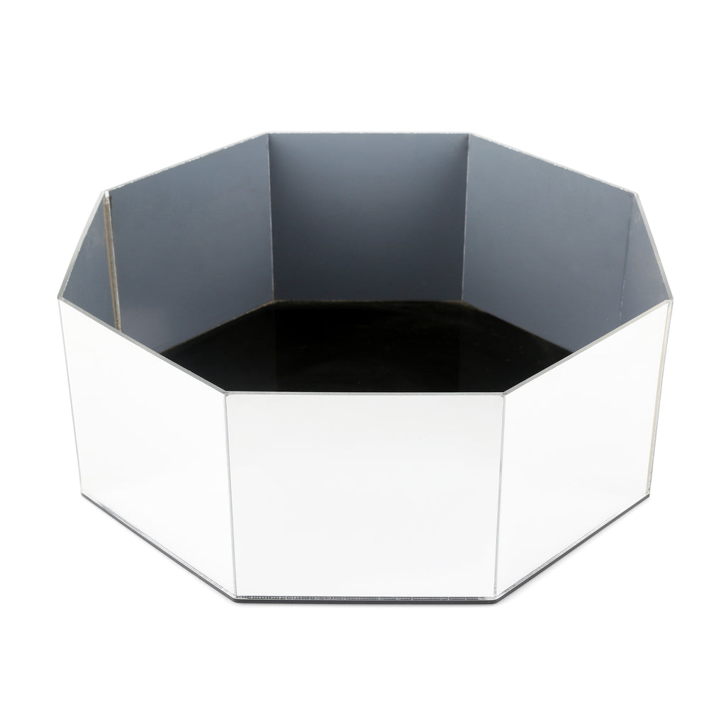 Acrylic Mirrored / Black Hexagon Tray