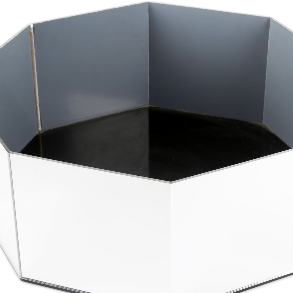 Acrylic Mirrored / Black Hexagon Tray