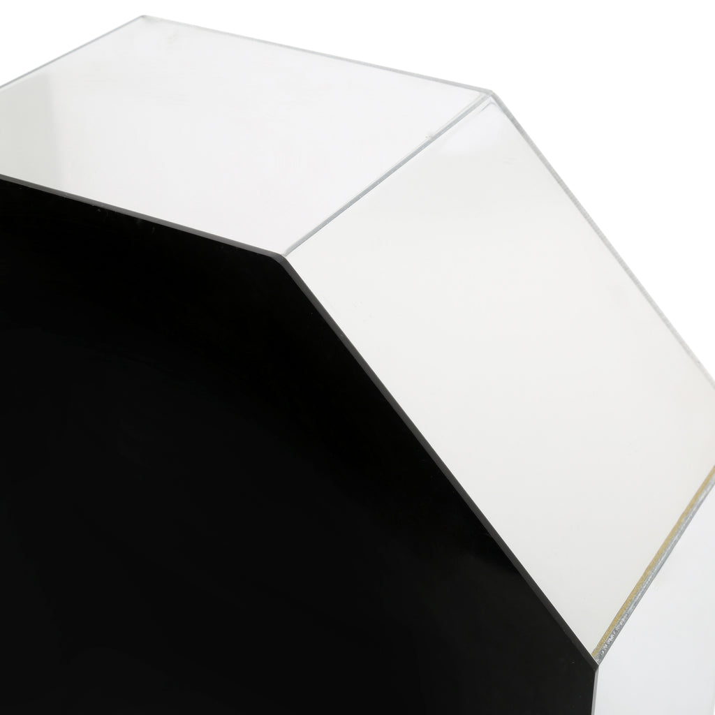 Acrylic Mirrored / Black Hexagon Tray
