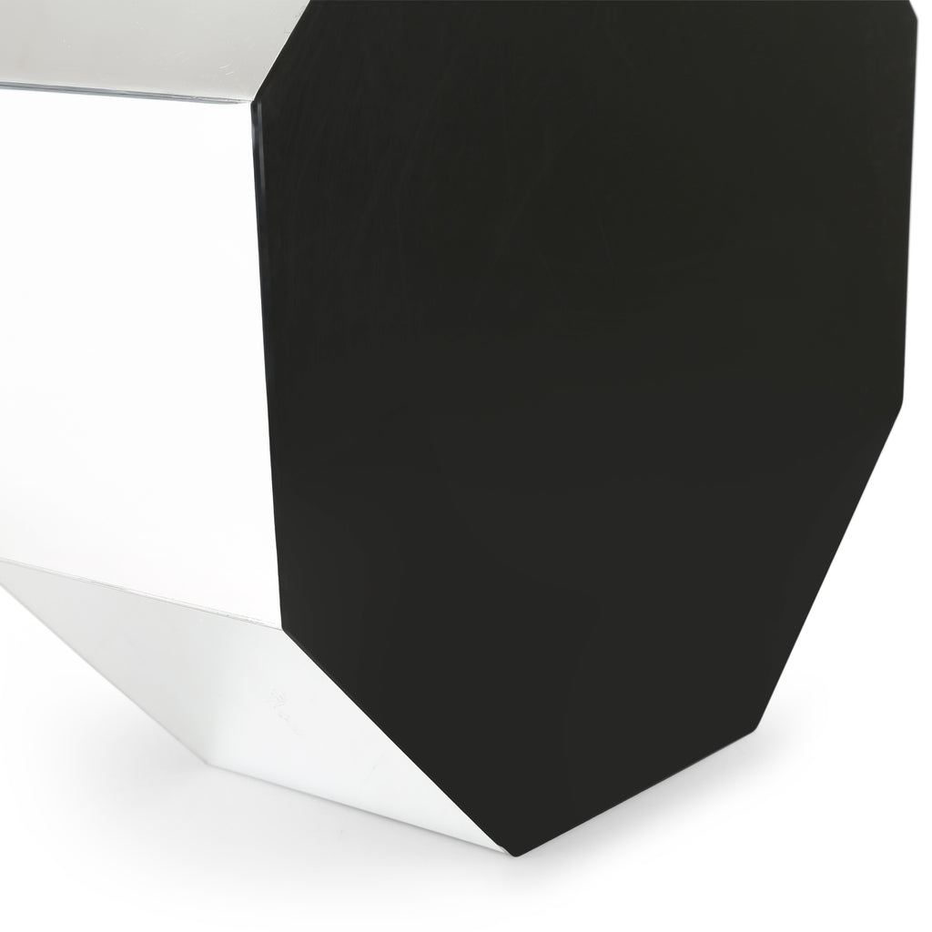 Acrylic Mirrored / Black Hexagon Tray