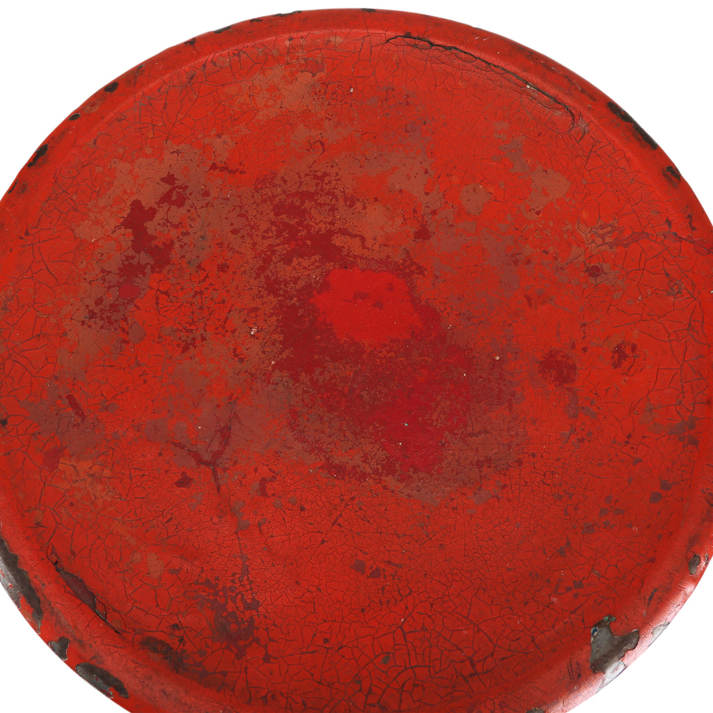 Rustic Orange / White Stool