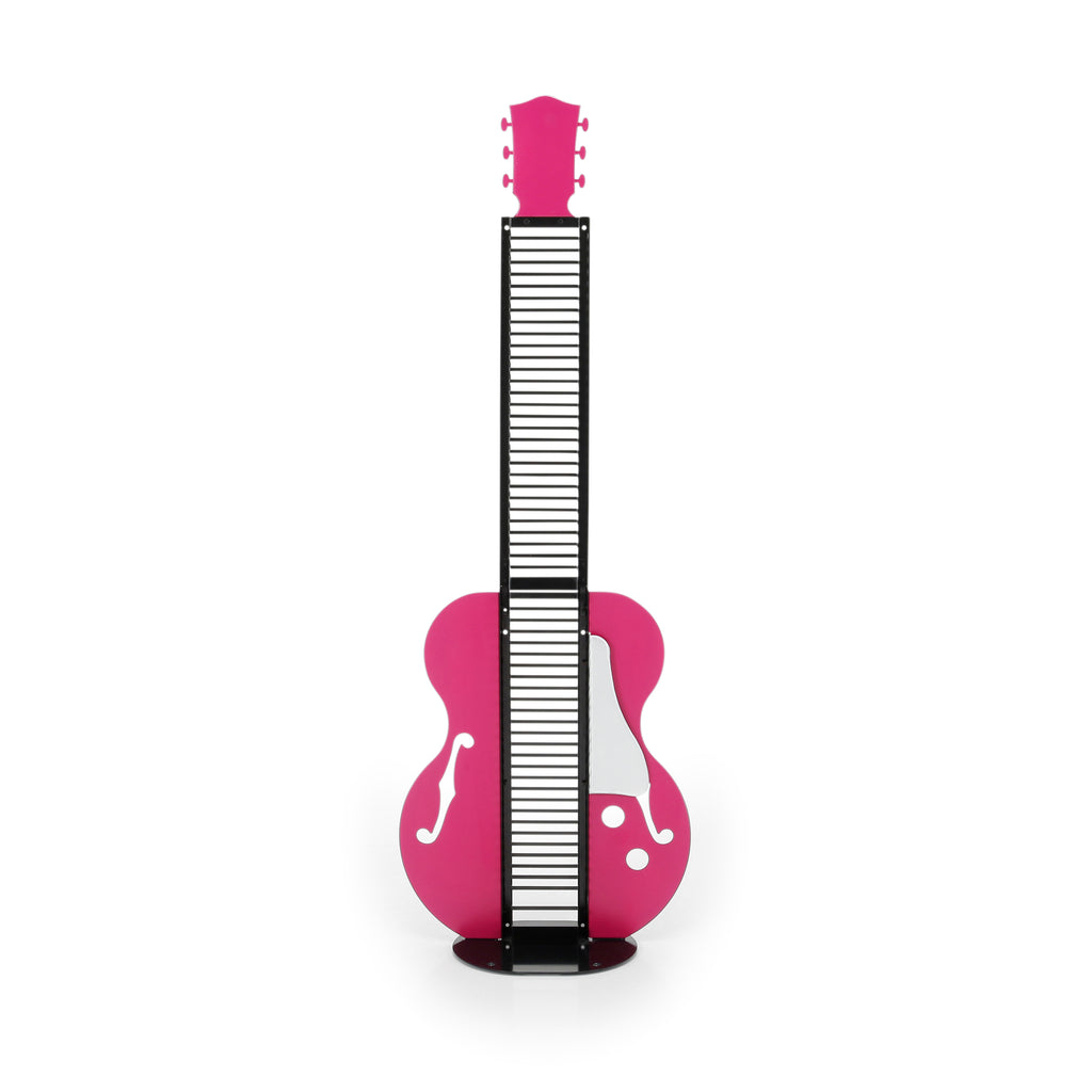 Pink & Black Metal Guitar CD Rack