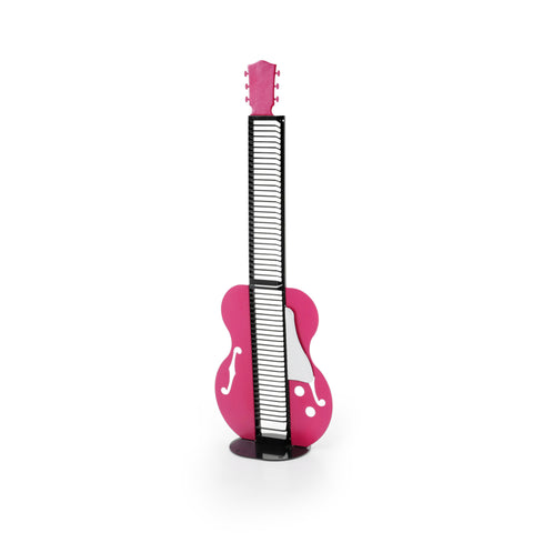 Pink & Black Metal Guitar CD Rack