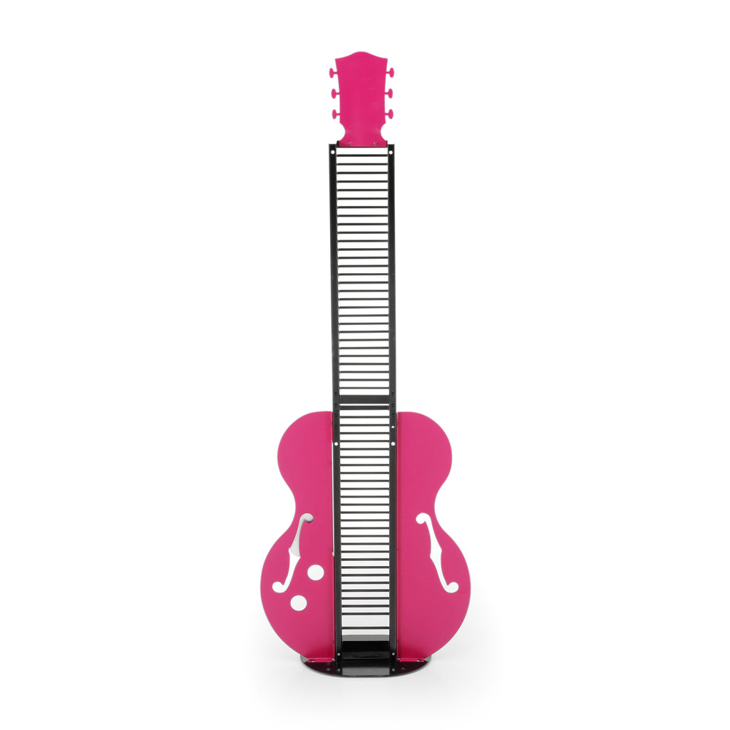 Pink & Black Metal Guitar CD Rack