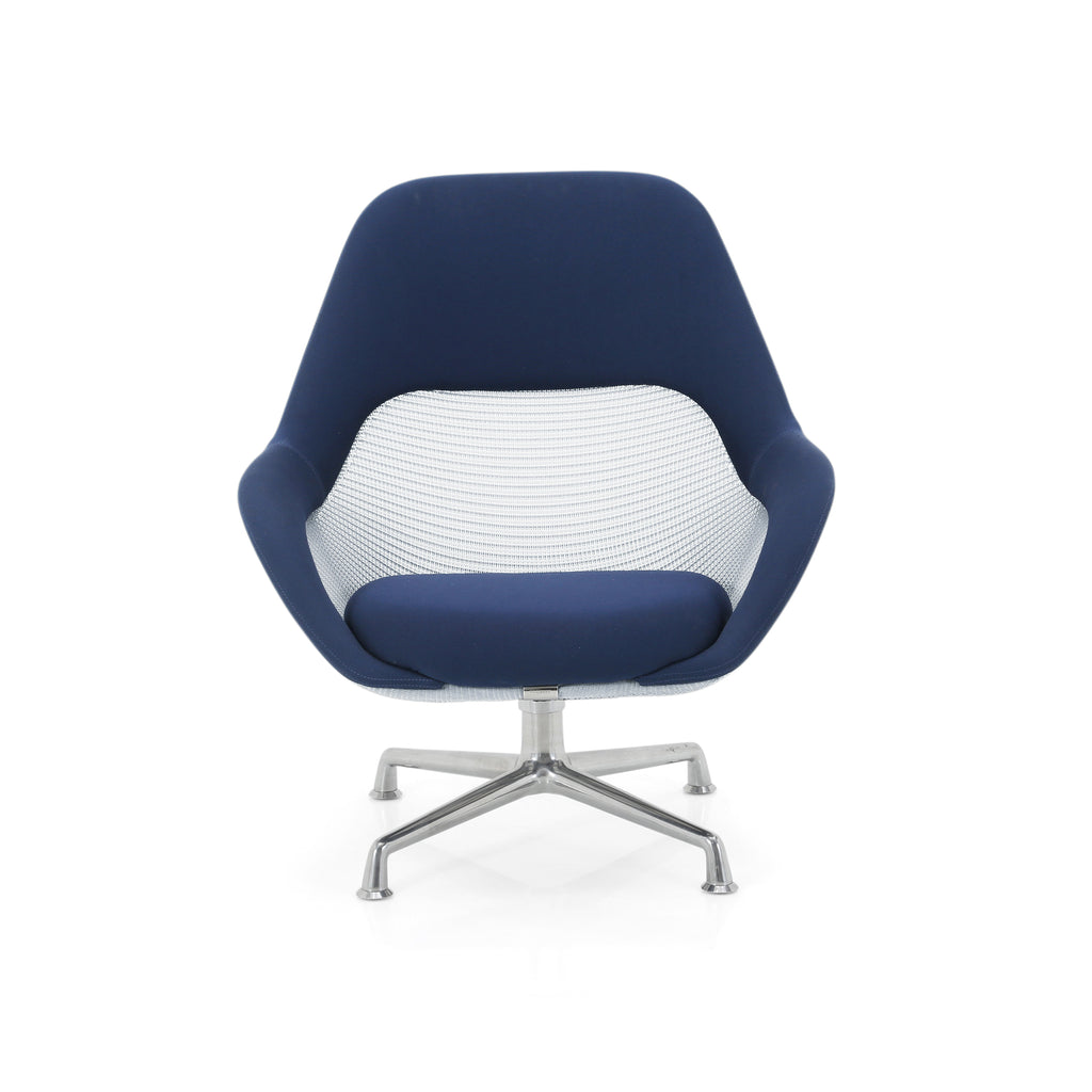 Blue & Grey Mesh Swivel Chair