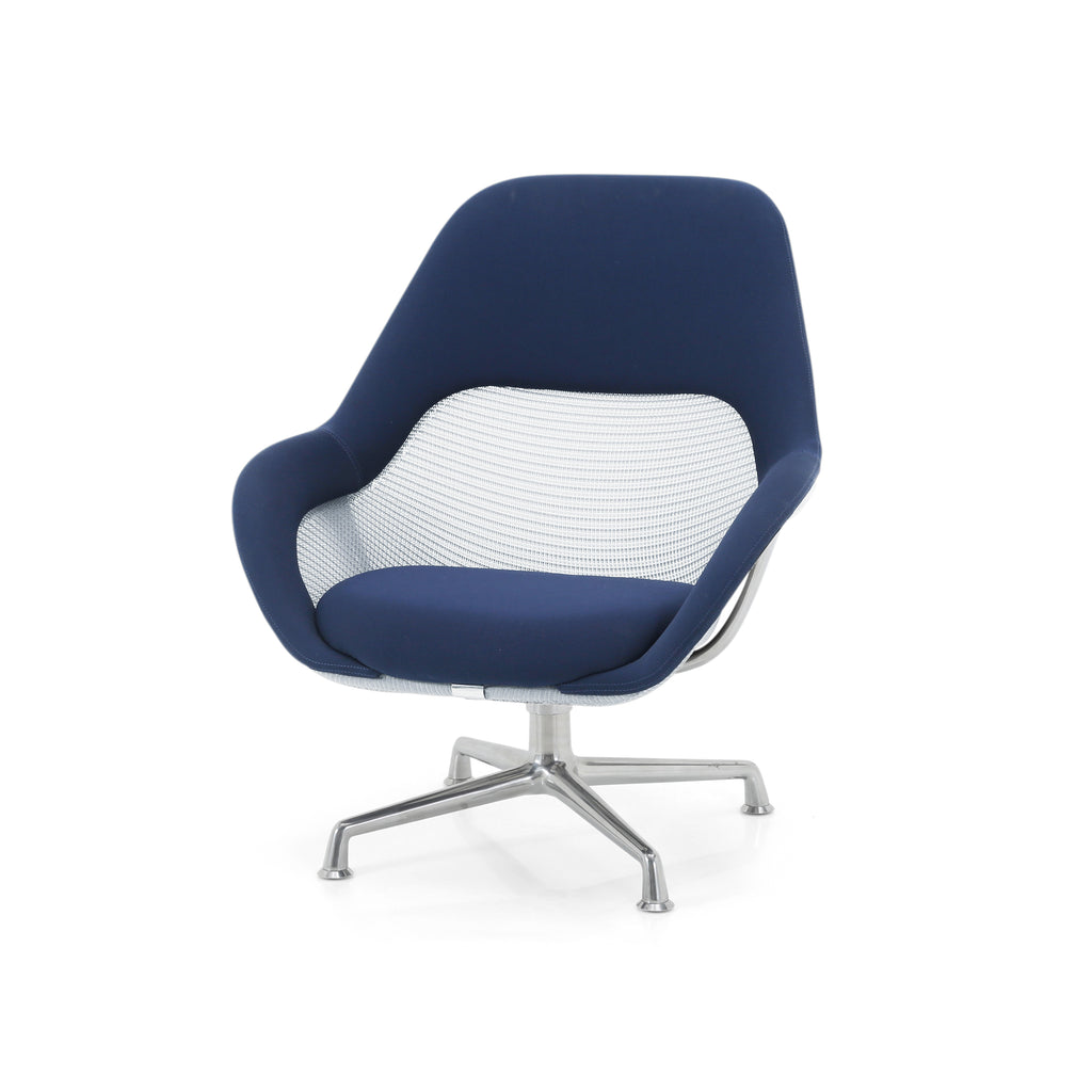 Blue & Grey Mesh Swivel Chair