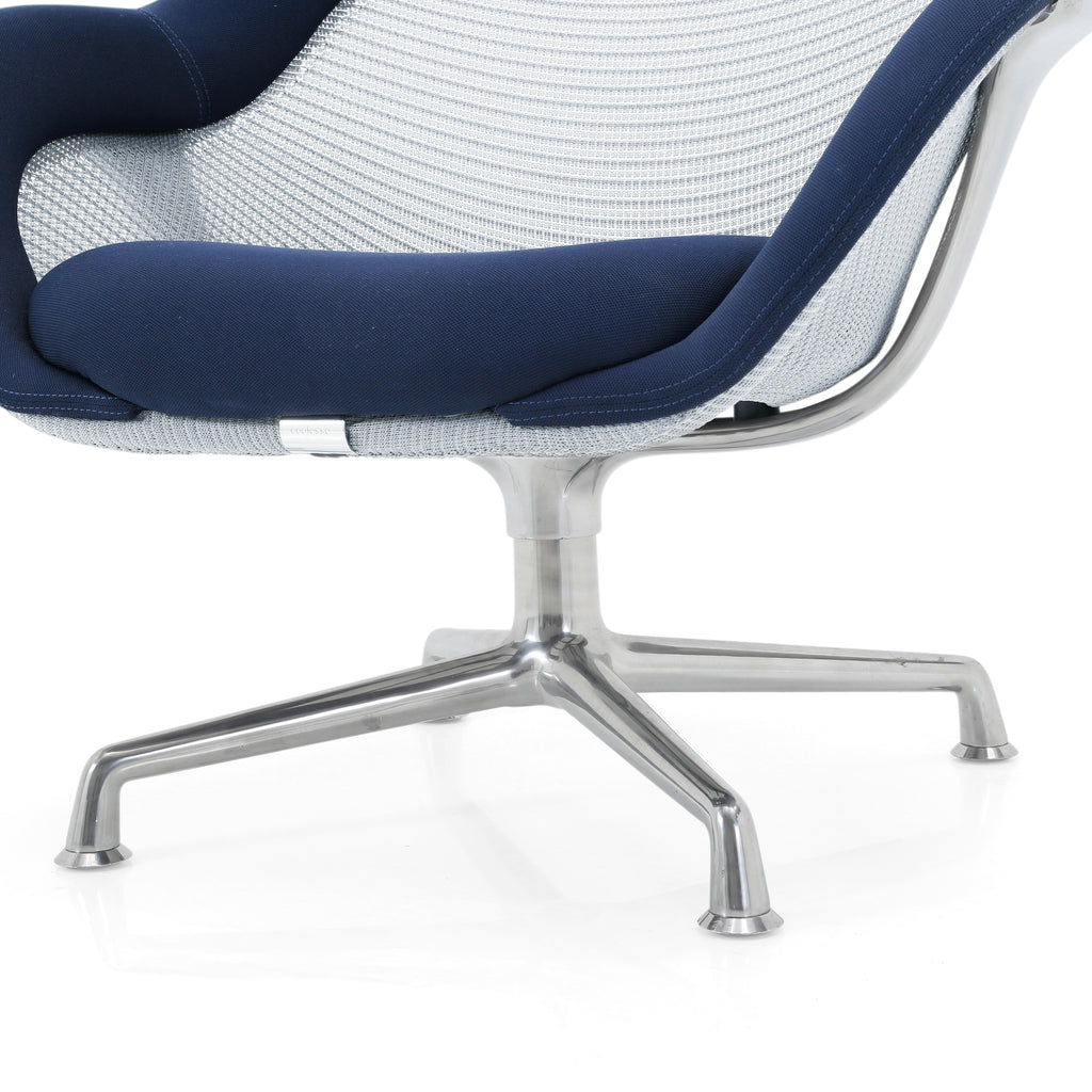 Blue & Grey Mesh Swivel Chair