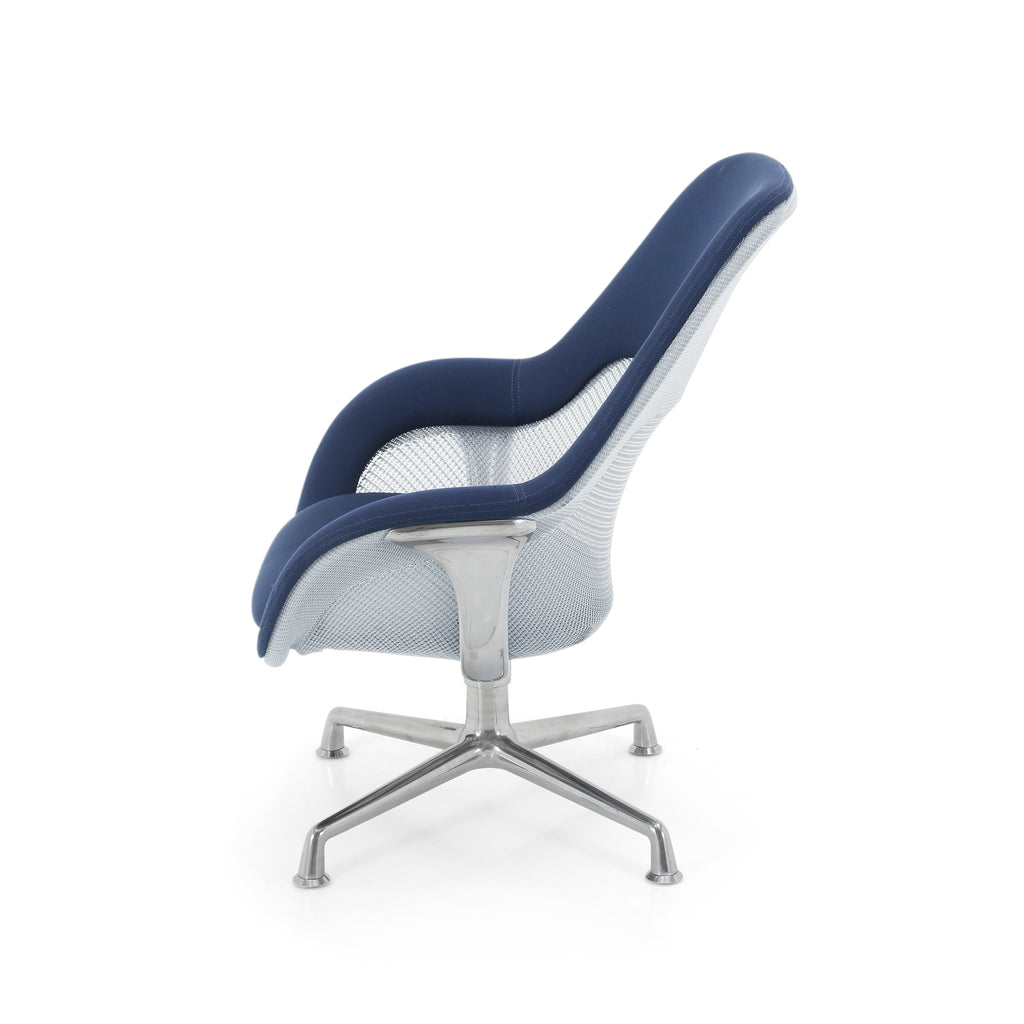Blue & Grey Mesh Swivel Chair