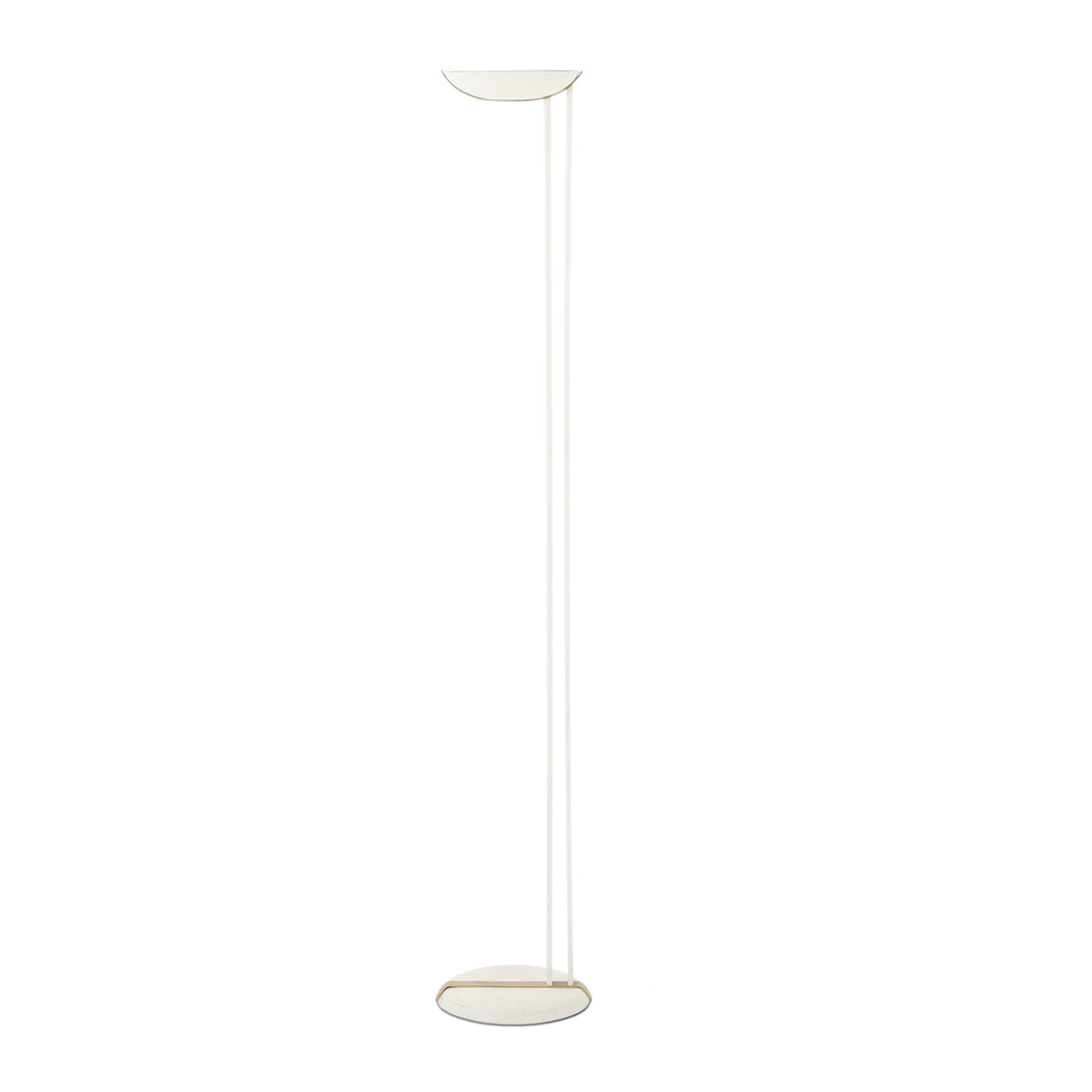 White & Brass Skinny Floor Lamp