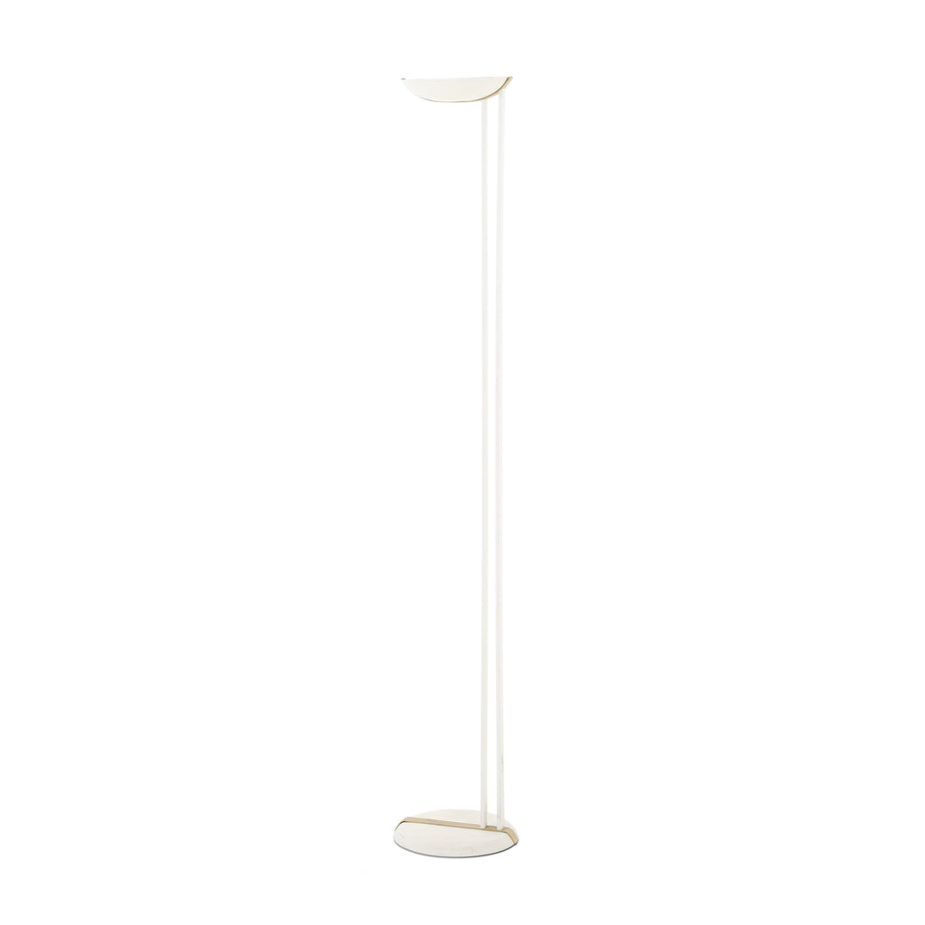 White & Brass Skinny Floor Lamp