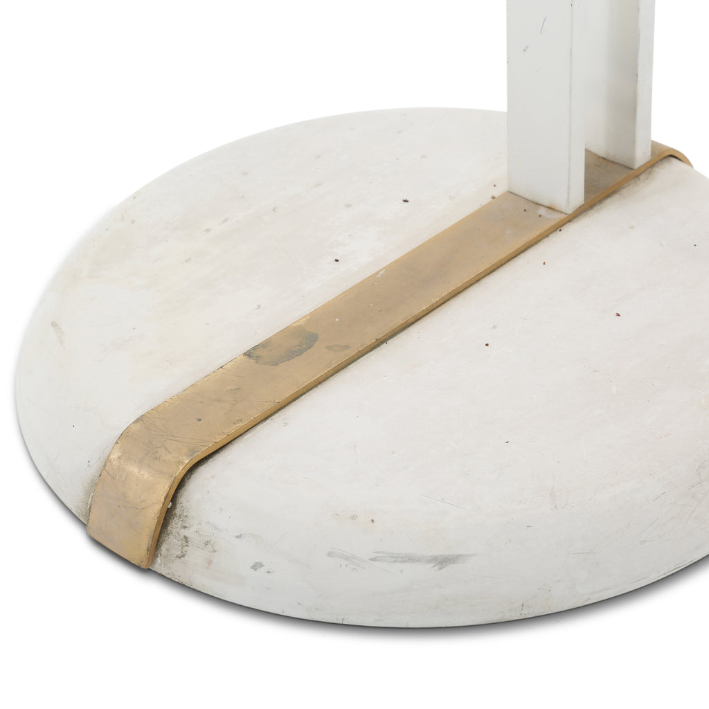 White & Brass Skinny Floor Lamp