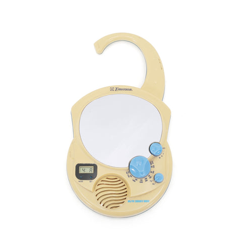 Cream / Blue Emerson Shower Radio / Mirror