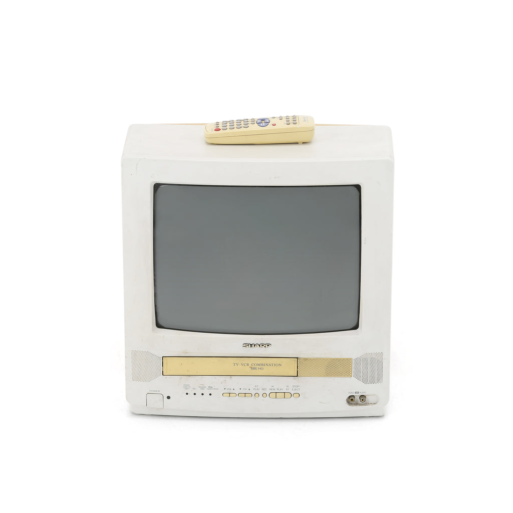 White / Yellow Sharp TV / VCR