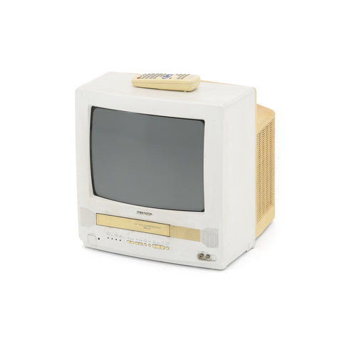 White / Yellow Sharp TV / VCR