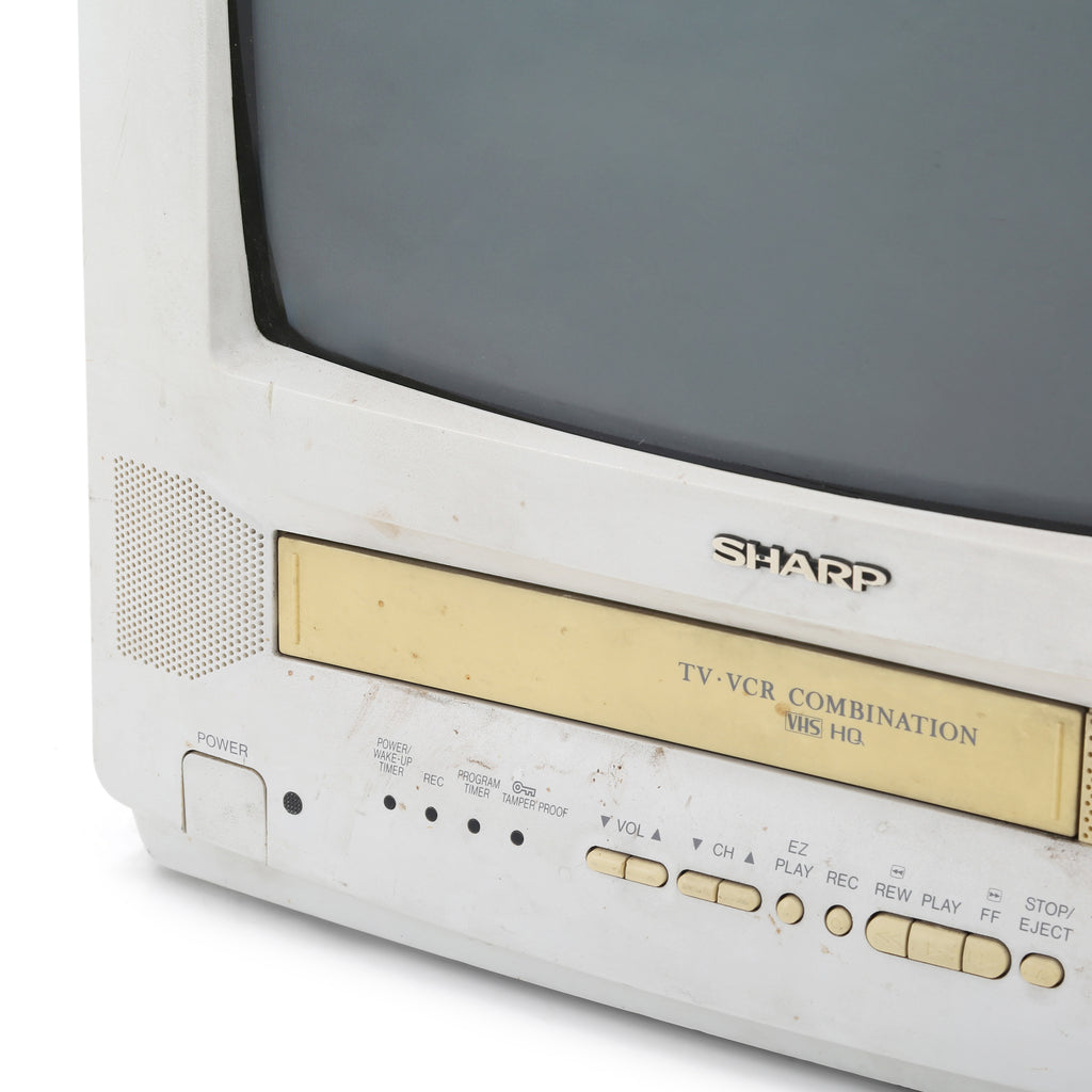 White / Yellow Sharp TV / VCR