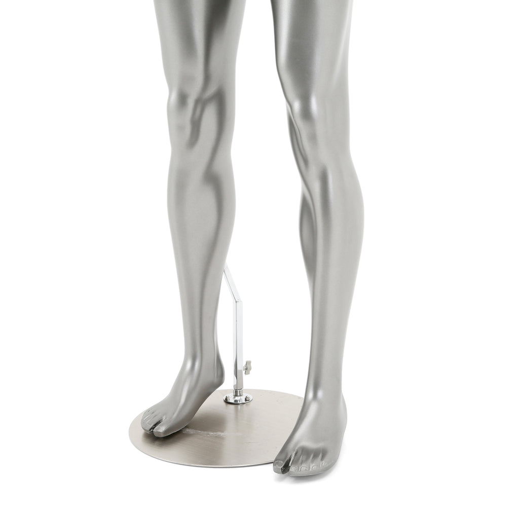 Silver Male Mannequin with Chrome Base