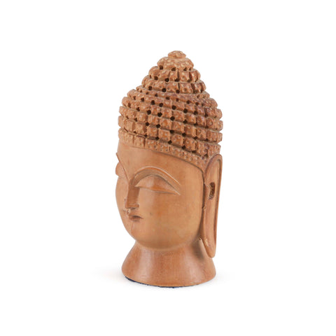 Miniature Wooden Buddha Head