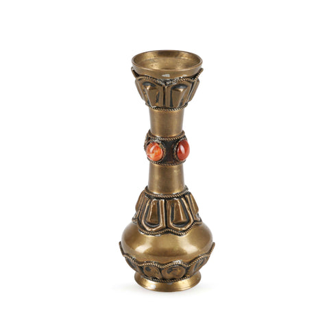 Jeweled Brass Antique Bombay Vase