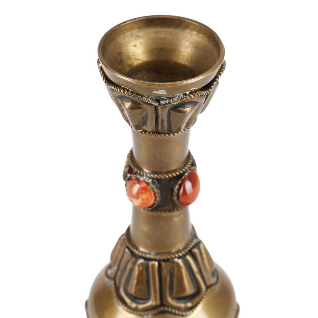 Jeweled Brass Antique Bombay Vase