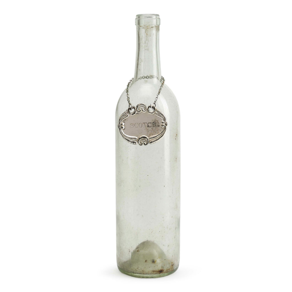 Glass Scotch Bottle with Silver Pendant