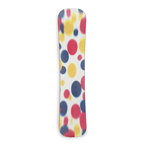 Polka Dot / Red & Black Striped Snowboard