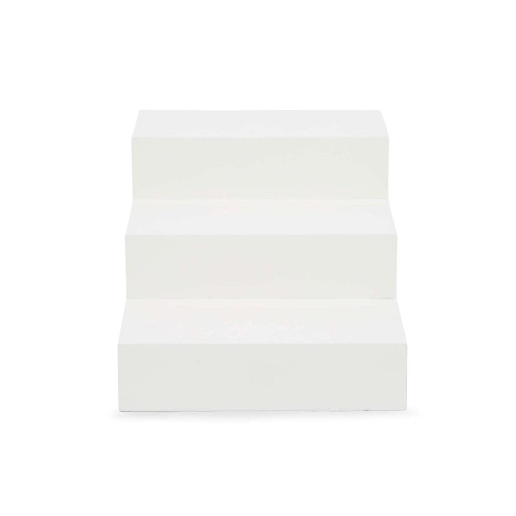 Wide Matte White Steps