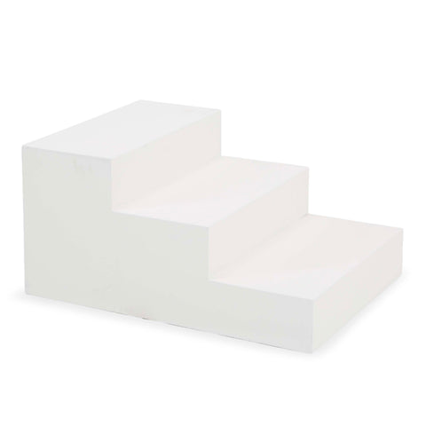 Wide Matte White Steps