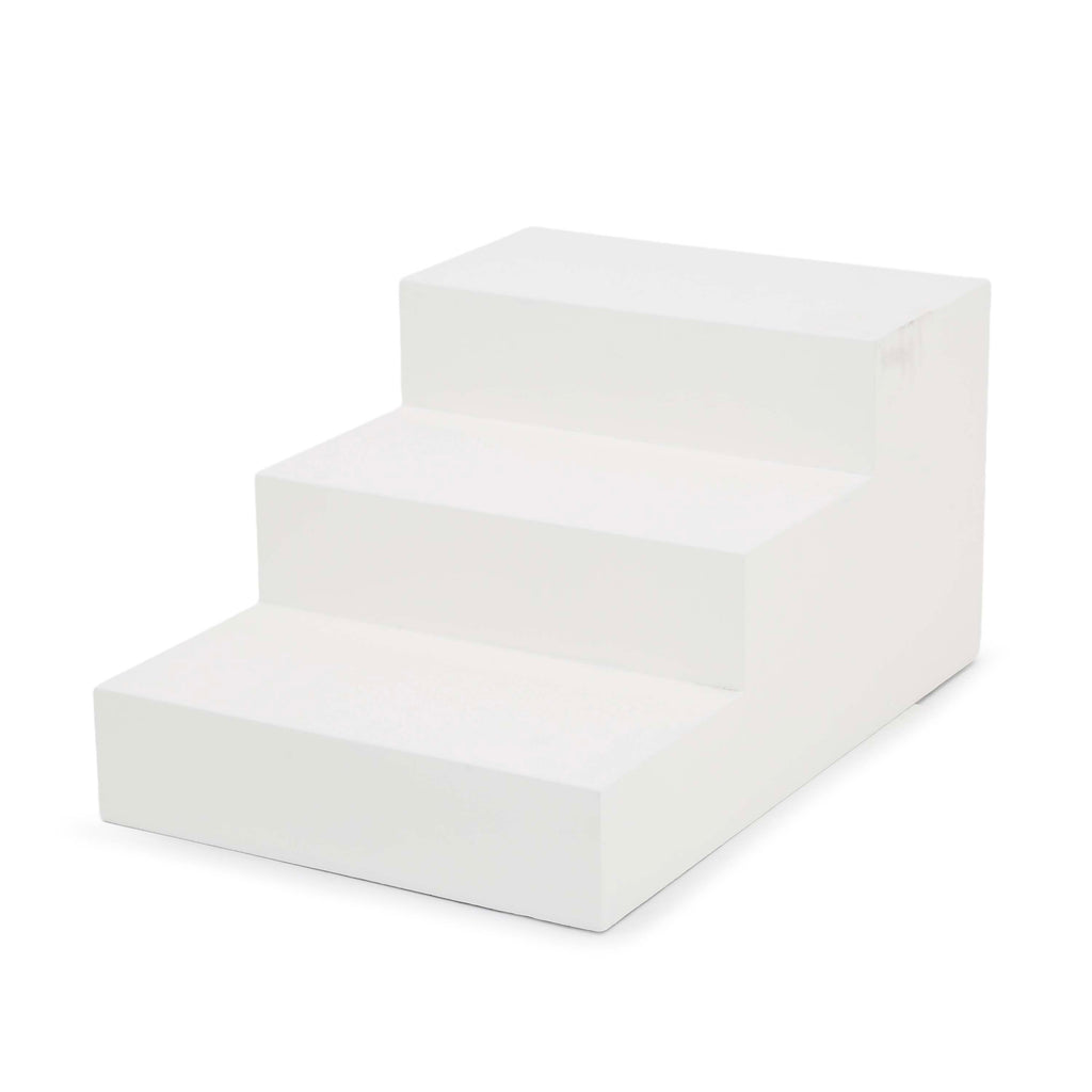 Wide Matte White Steps