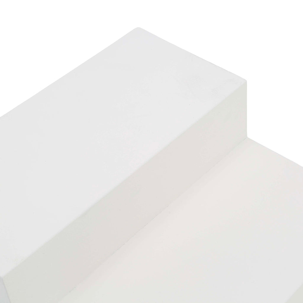 Wide Matte White Steps