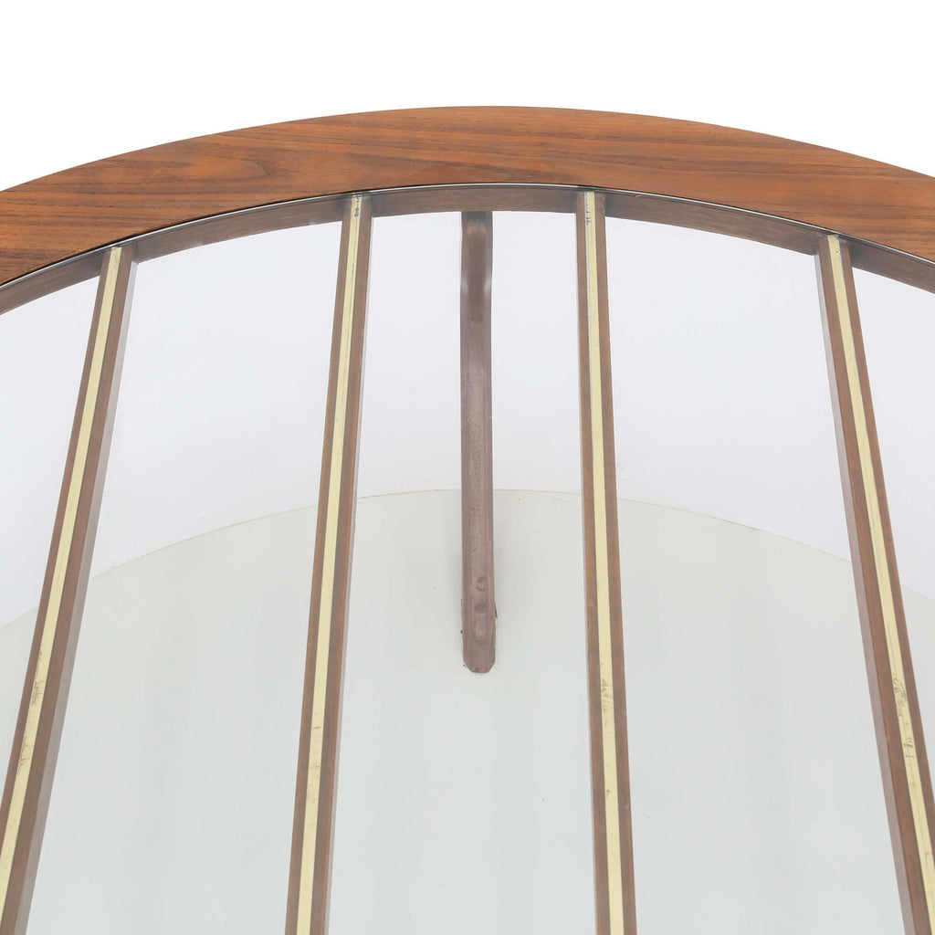 Wood / Glass / White Kidney Bean Coffee Table