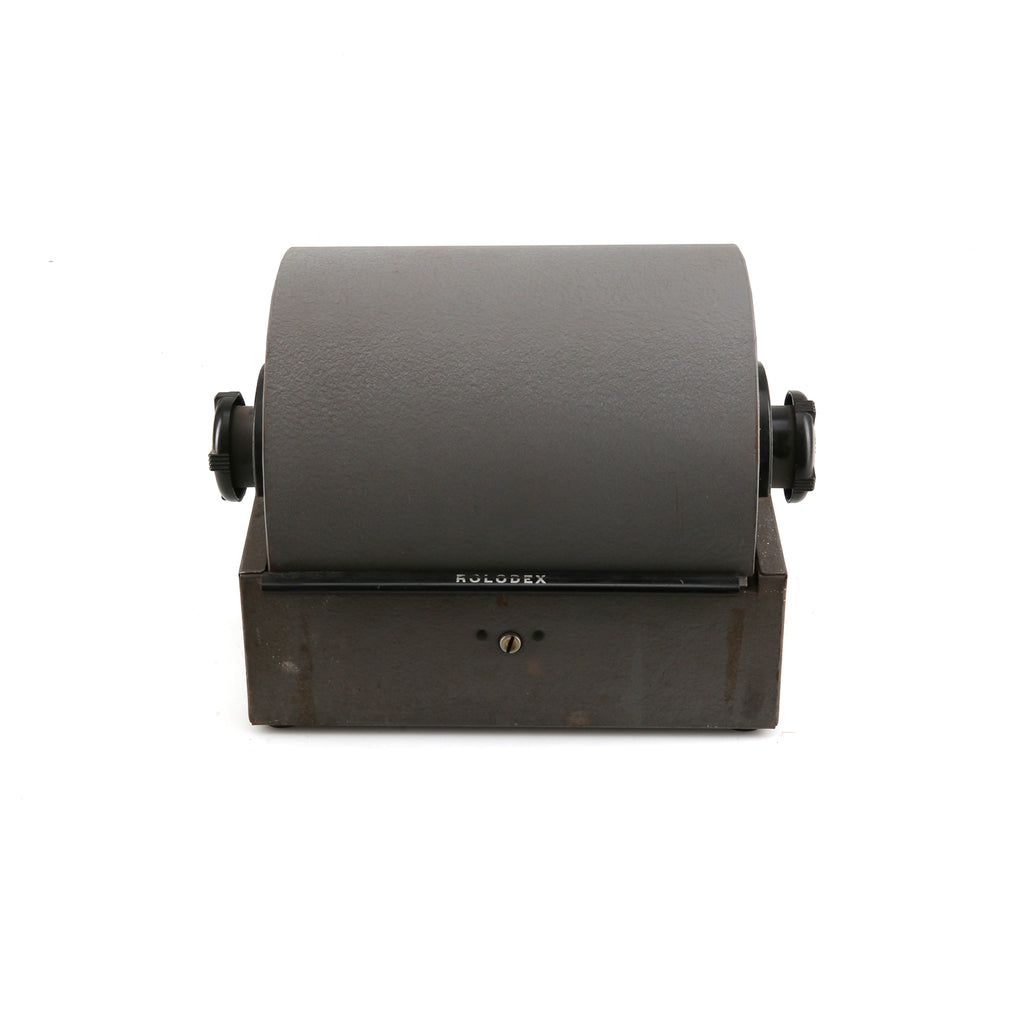Grey Metal Double Rolodex