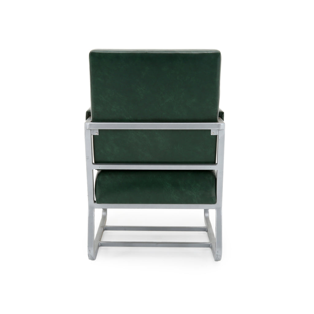 Green Leather Pullman Dining Car Chairs