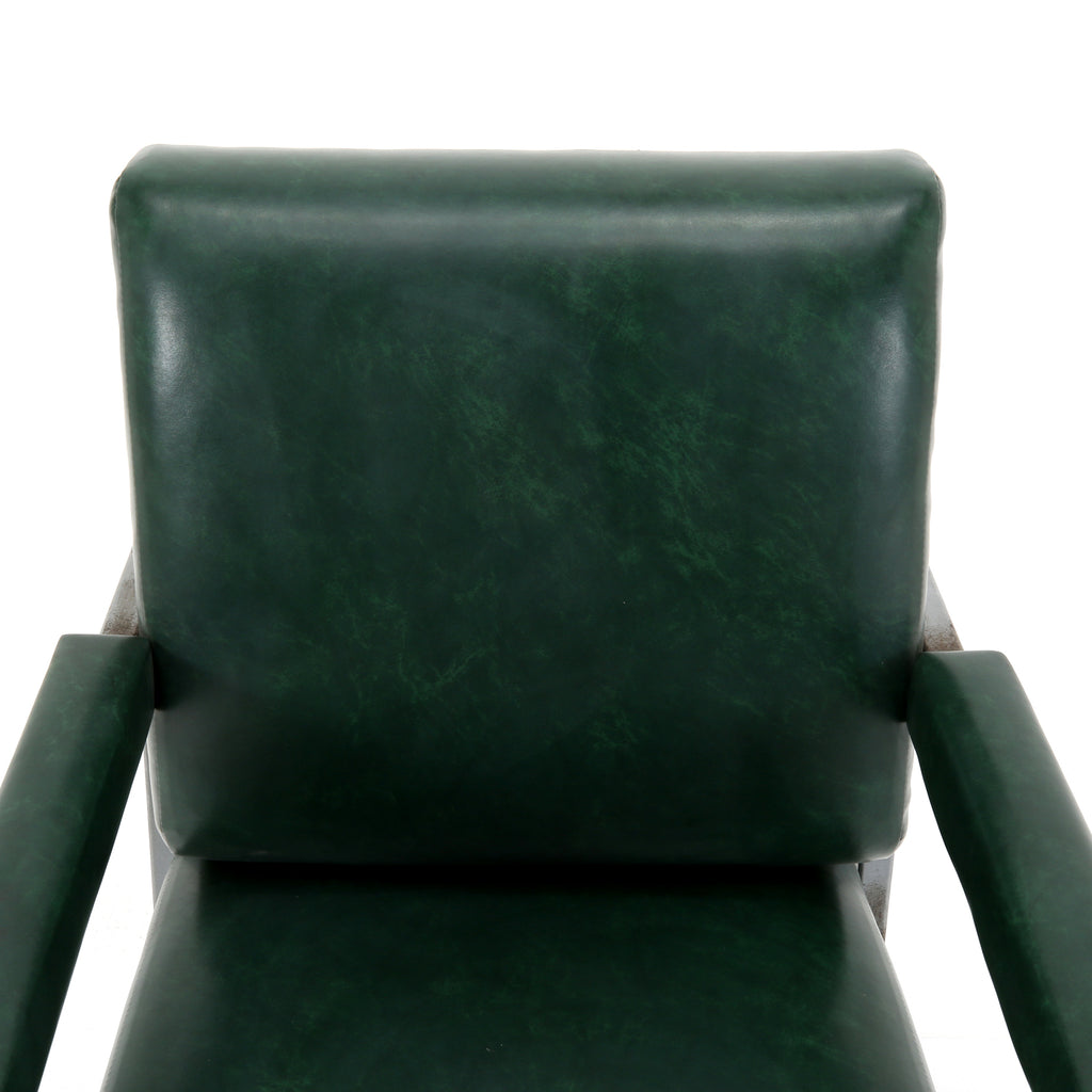 Green Leather Pullman Dining Car Chairs