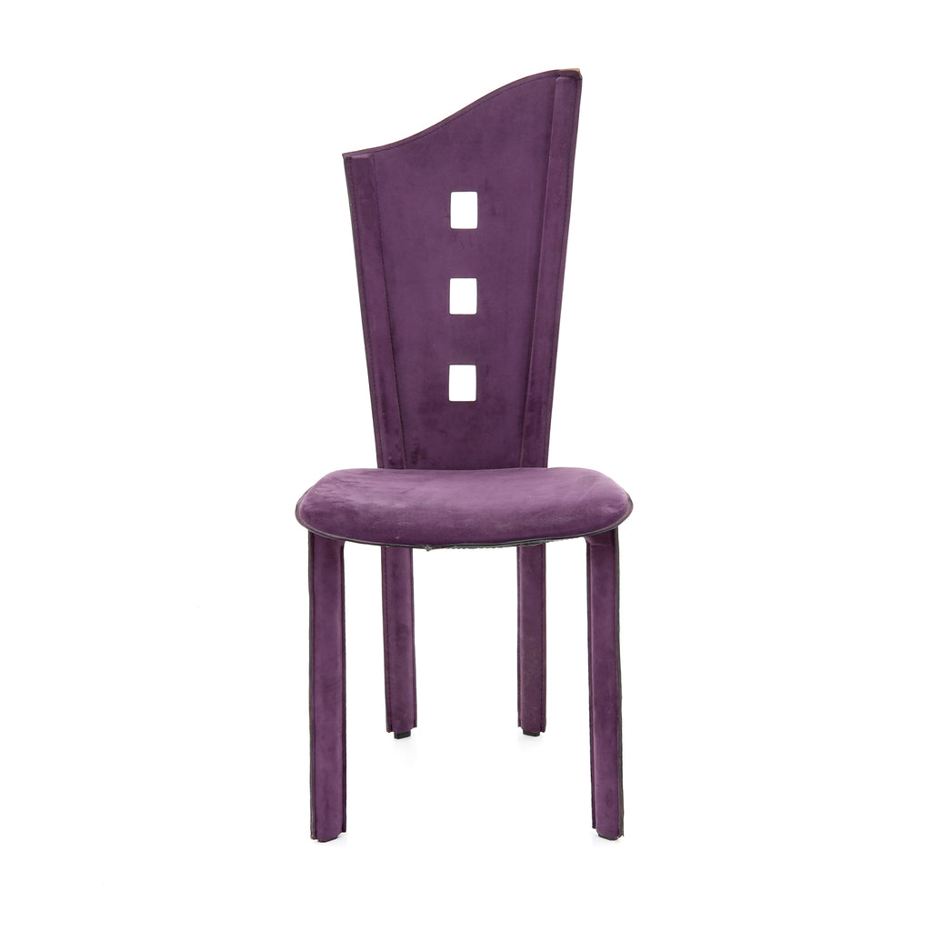 Aubergine Purple Suede Dining Chairs
