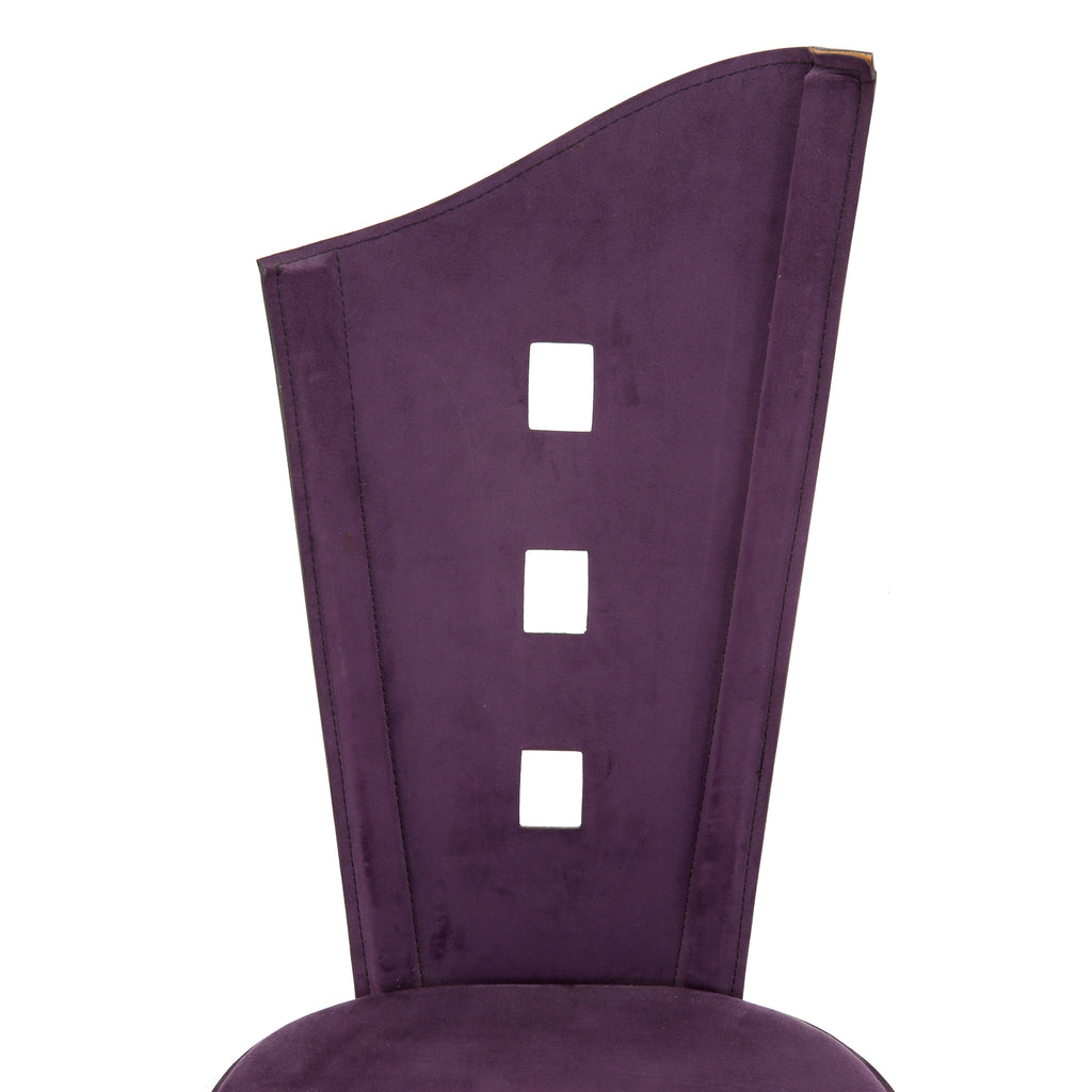 Aubergine Purple Suede Dining Chairs
