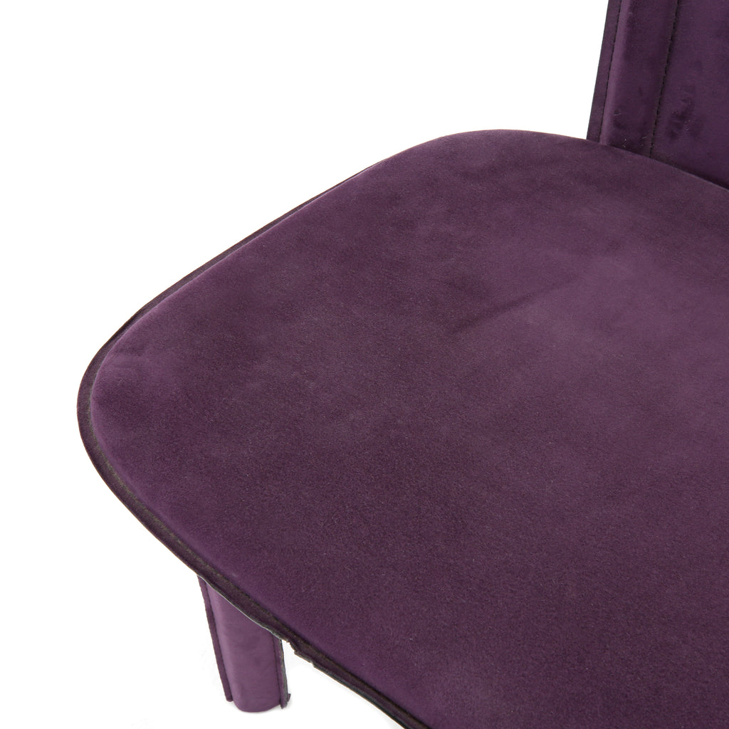 Aubergine Purple Suede Dining Chairs
