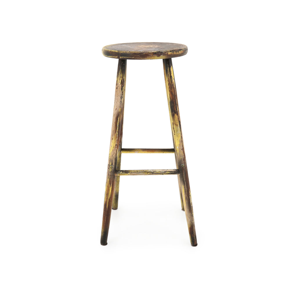 Yellow Rustic Stool