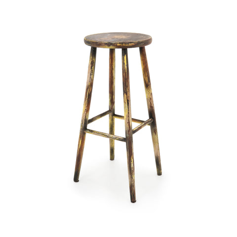 Yellow Rustic Stool