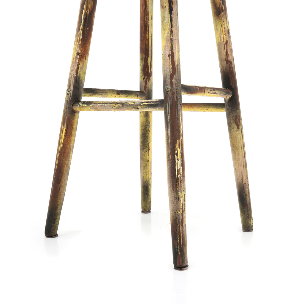 Yellow Rustic Stool