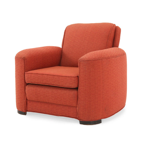 Orange Fabric Armchair