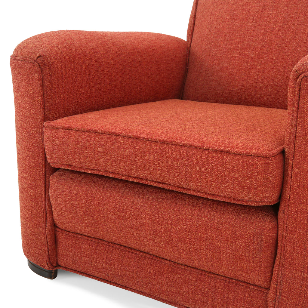 Orange Fabric Armchair