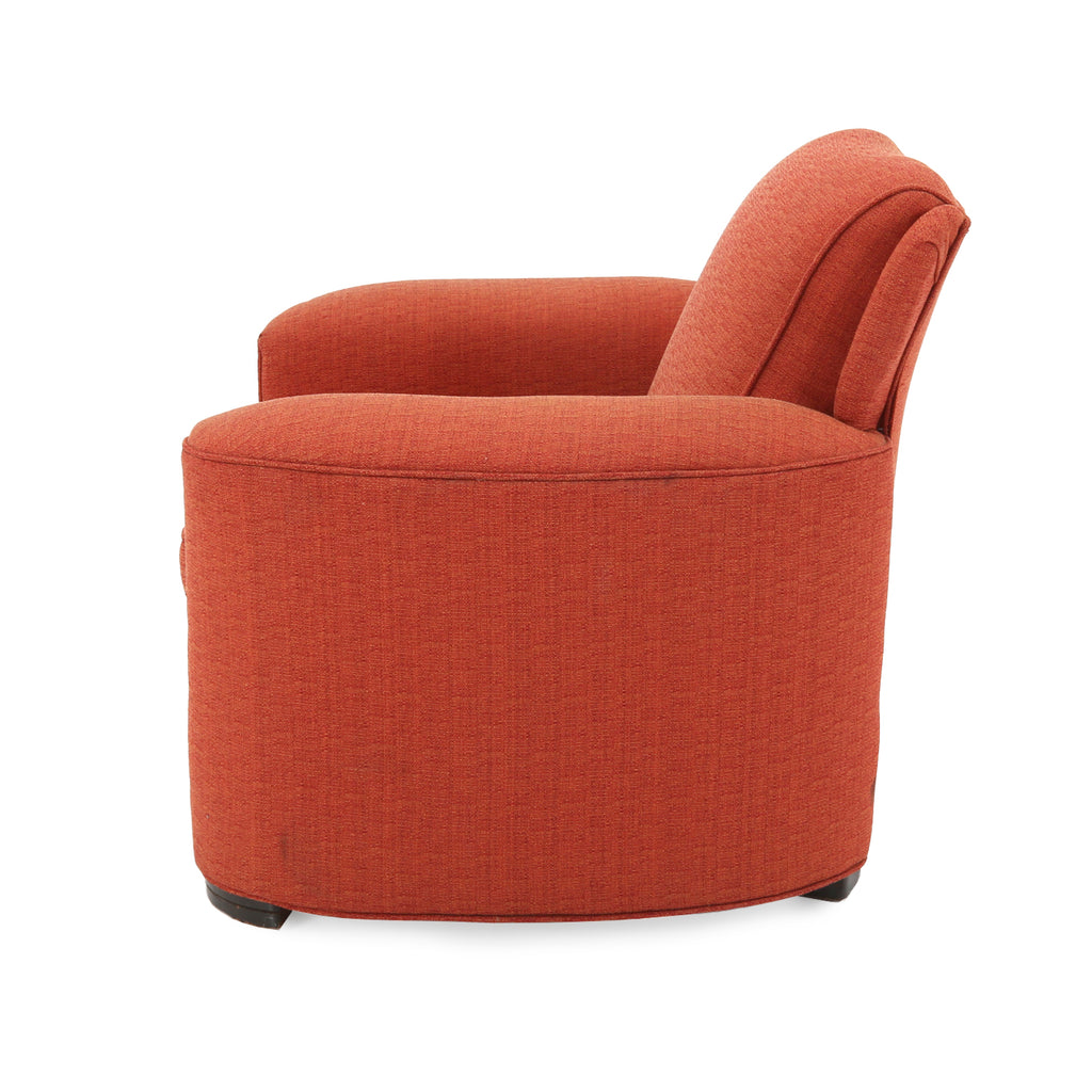 Orange Fabric Armchair