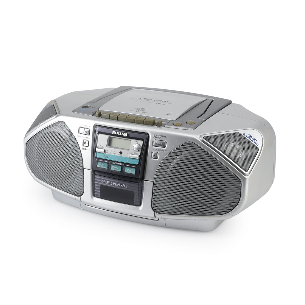 Silver & Gray AIWA Portable CD Boombox