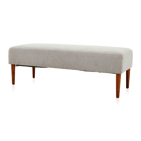 Cool Grey Upholstered Bench