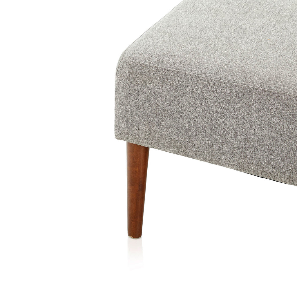 Cool Grey Upholstered Bench