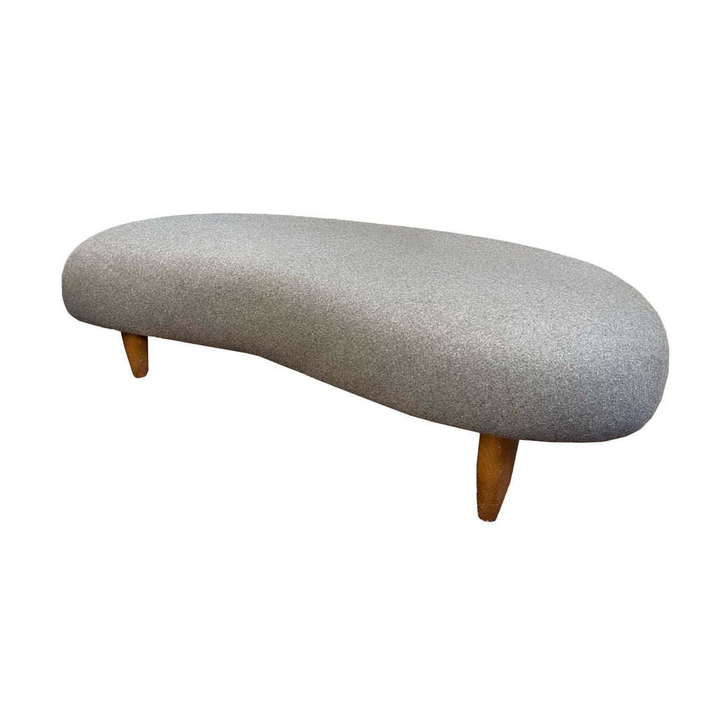 Grey Upholstered Bench