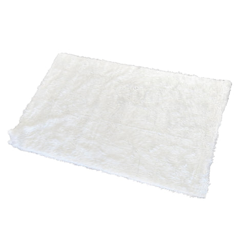 Cream Modern Shag Fur Rug