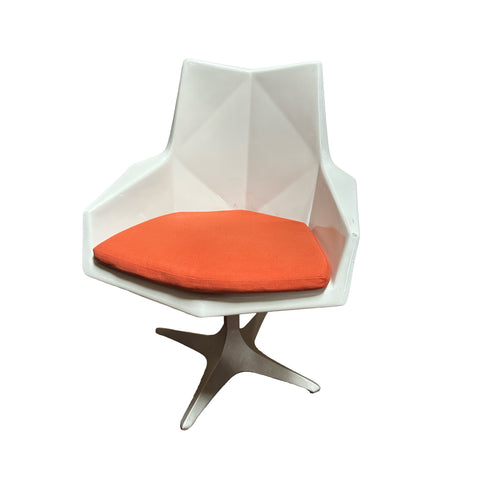 White X Base Acrylic Chair w/ Cushion