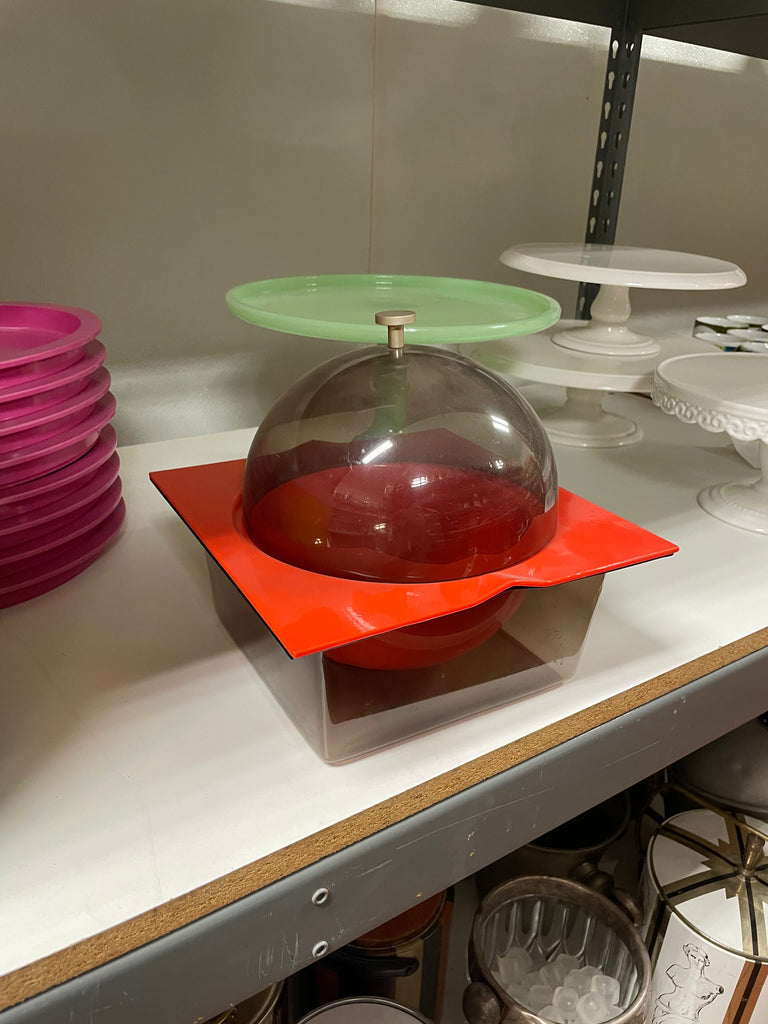 Red Salad Serving Bowl