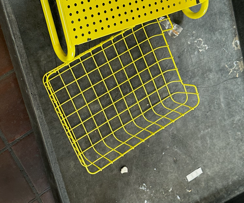 Yellow Wire Mesh Basket